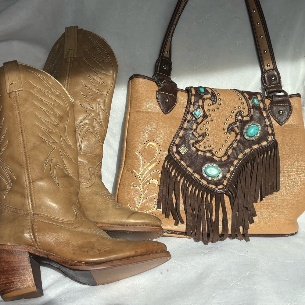 Dingo Acme vintage 70’s retro style western cowboy boots leather womens sz 7 - Picture 10 of 10